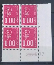 Bloc 4 timbres coin daté
