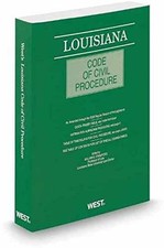 Louisiana Code of Civil Procedure - Paperback, by Guy Holdridge - Acceptable
