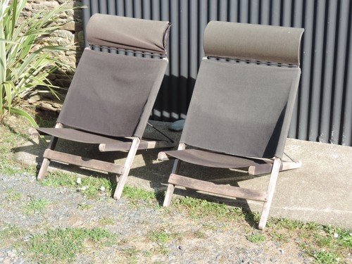 Ancien fauteuil transat - 2,