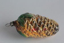Ancienne Décoration Noël verre Pomme de pin Christmas Ornament Pinecone (61336)