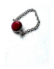 Bague Argent 925 Agate Rouge Tailles Ajustables S M L Bijou Femme Élégant