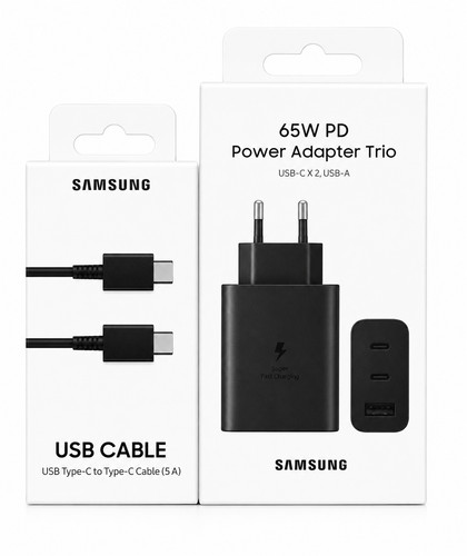 Cargador samsung 65w trio - cargador,