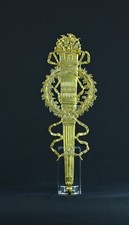 Ancien Grand parement Bronze doré Flambeau Louis XVI  carquois signé Henri Vian