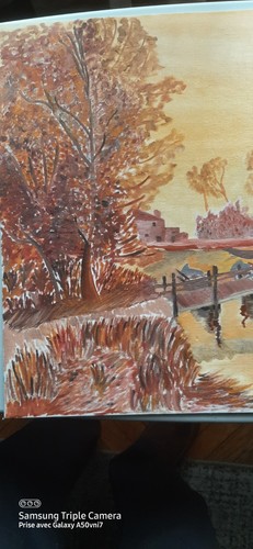 Huile sur toile étang - toile, l'étang