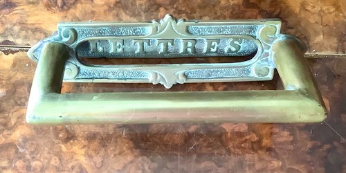Antique bronze mailbox front - mailbox,