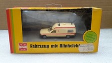 HO 1:87 BUSCH REF 5609 MERCEDES AMBULANCE WITH FLASHING LIGHTS NEW IN BOX