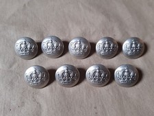 Jeu de 9 boutons métal pour
