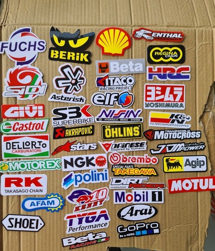 40pcs stickers casque motocros - 40pcs,
