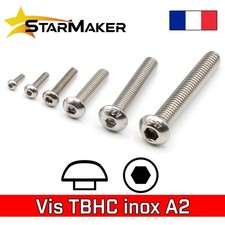 Vis à tête bombée à 6 pans BHC inox A2 - M2 M2.5 M3 M4 M5 M6 - 6 à 60mm ISO7380
