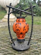 Chinese lantern nightlight circa 1900 glass and silver metal