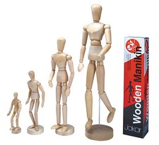Artists Wooden Manikin Mannequin Moveable Adjustable Limbs Human cm Inch 4 Sizes