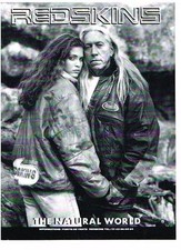 1991 REDSKINS THE NATURAL WORLD ADVERTISING ADVERTISEMENT LEATHER JACKET