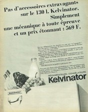 Advertising 0321 1966 Kelvinator Refrigerator Freezer 130L