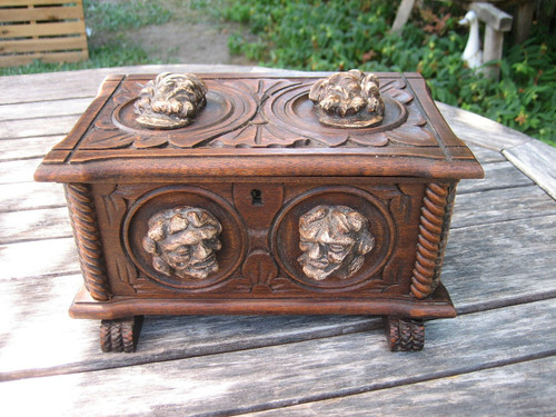 Ancien coffret boite bois - boite, en