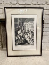 Adoration Of The Magi Engraving 32” X 23” ByWITDOECK And RUBENS 1638 Print Frame