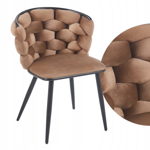Fauteuil velours motif - fauteuil, en