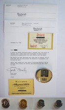 Beechcraft 1954 Employee Badge 5 10 15 20 Year Aircraft Service Pins Award Cards