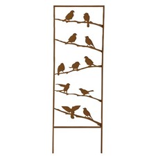 Treillage oiseaux fer marron 38x1x115cm