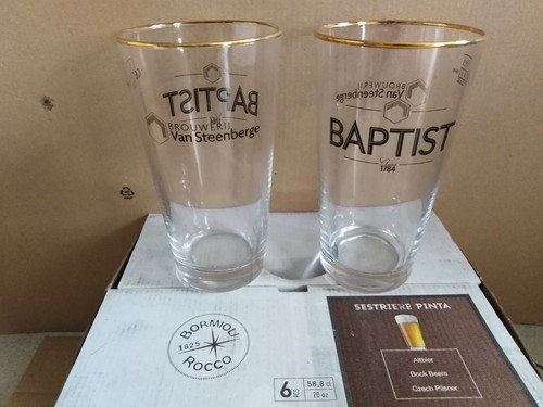 Lot verres bière baptist - 6,