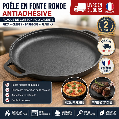 Poele fonte ronde - poele,