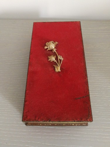Boîte fer velour rouge - fer, et