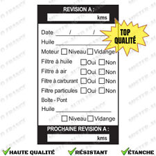 Autocollant Entretien Voiture Camion ✅Étiquette Étanche Vidange Huile Filtre +
