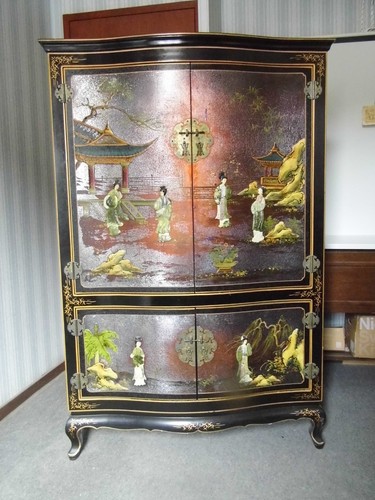 Meuble chinois laque noir - meuble,
