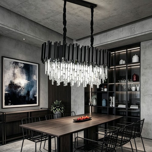 Lustre luxueux cristal - luxueux,