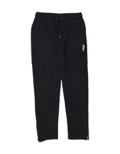 FILA Womens Tracksuit Trousers UK 14 Medium Navy Blue Cotton CB38
