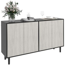 HOMCOM Buffet 121x37x75cm Noir