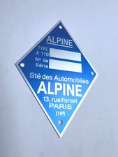 Plaque constructeur ALPINE