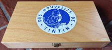TINTIN Boite (à cigares) 25 x 15 Bois laqué Vilac 1992