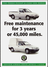 Skoda Felicia Pick-Up & Cube Van Special Offer 1998 UK Market Foldout Brochure 