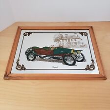 1960s Decorative Vintage Mirror Bugatti 1914 Type 23 Torpedo Advertisement