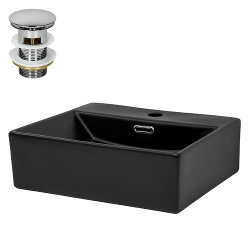 Lavabo céramique noir - , avec