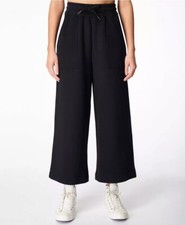 NEW Sweaty Betty Sweat Wide Leg Culotte - SB5862 - Black - XL