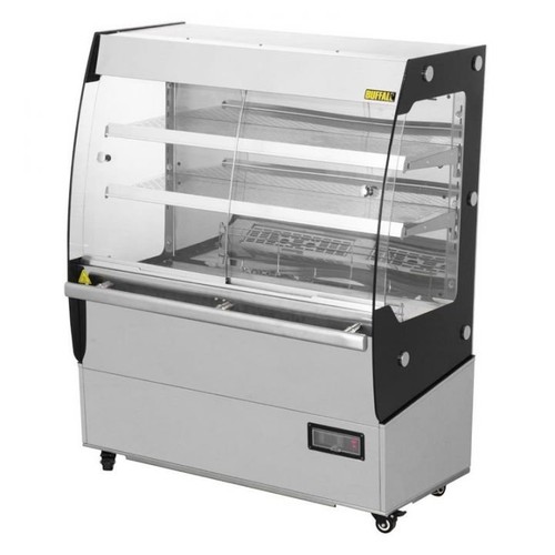 Vitrine chauffante roulante