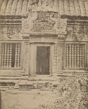 Indochina, Cambodia, Angkor Wat, Temple Entrance Gate, ca.1880, Vintage Albu
