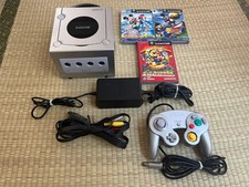 Nintendo GameCube Console & Controller Silver Color with Games Japan
