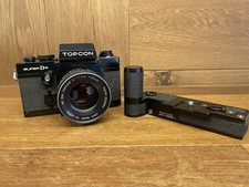 *Near Mint w/ Winder* Topcon Super DM Camera RE GN Topcor M 50mm F/1.4 Lens /JPN