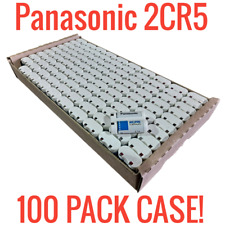 100 Pack Panasonic 6V 2CR5 Photo Lithium Battery White New DL45, KL2CR5, 5032LC