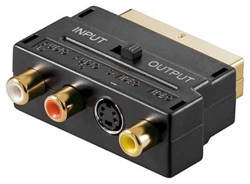 Adaptateur scart vers vhs - vers, 3x