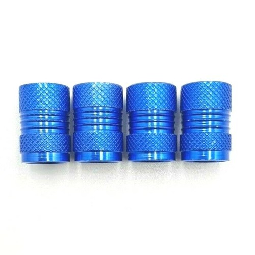 Bouchons valve bleu aluminium - bleu,