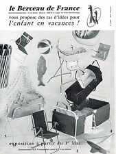 ADVERTISEMENT ADVERTISING 045 1963 LE CRÉCEAU DE FRANCE baby holiday crib beds