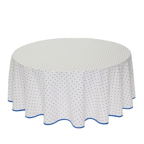 Nappe ronde coton enduit