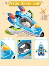 Bouée Avion Fusee Gonflable  Pistolet A Eau enfant piscine mer jeux Été Amusant 