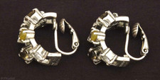 Original beautiful 1960's clip-on earrings signed by Dyrberg/Kern Denmark