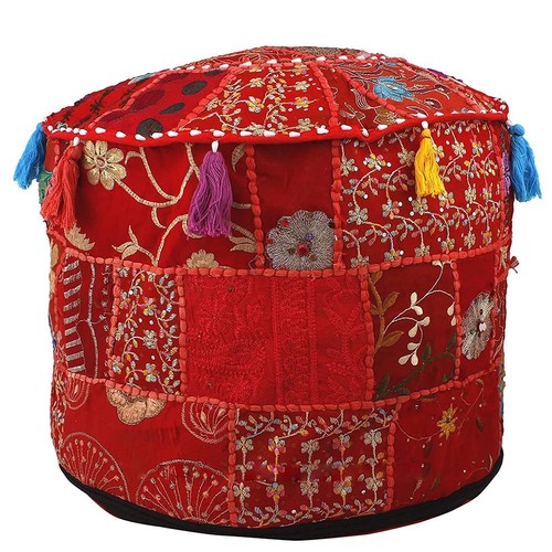 Pouf indien avec - avec, broderie