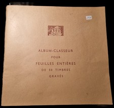 Album Classeur Pour Feuilles Entières De 50 Timbres Gravés