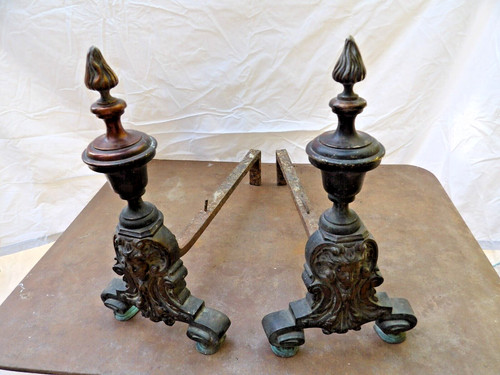 Paire chenets anciens en - paire,